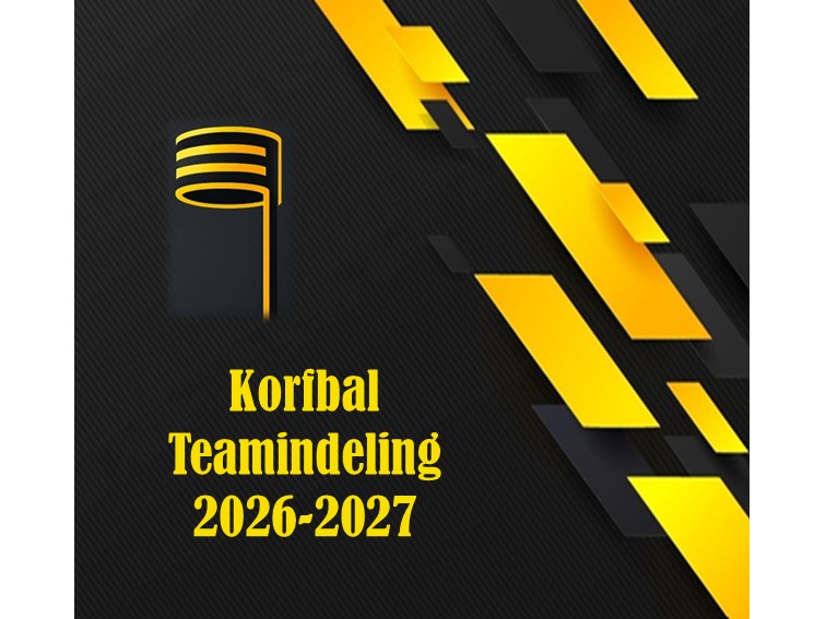 Teamindeling Korfbal seizoen 2026-2027