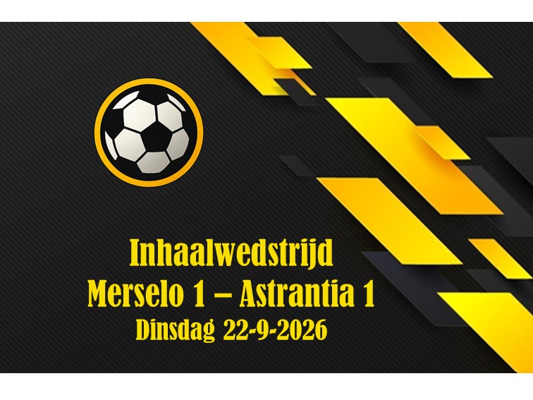 Merselo 1 – Astrantia 1 inhaalwedstrijd